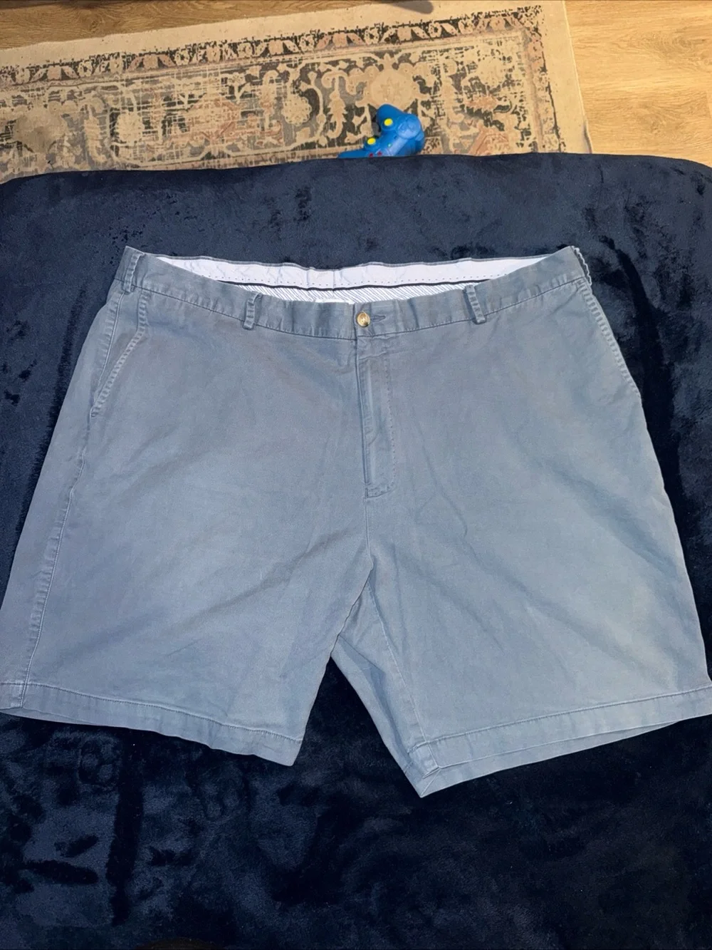 Peter Millar Mens 44 Blue Cotton Golf Chino Shorts 9 Inch Inseam Casual